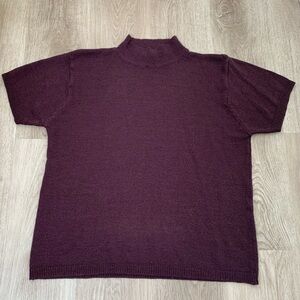 Huntington Ridge Purple Short Sleeve Knit Shirt
